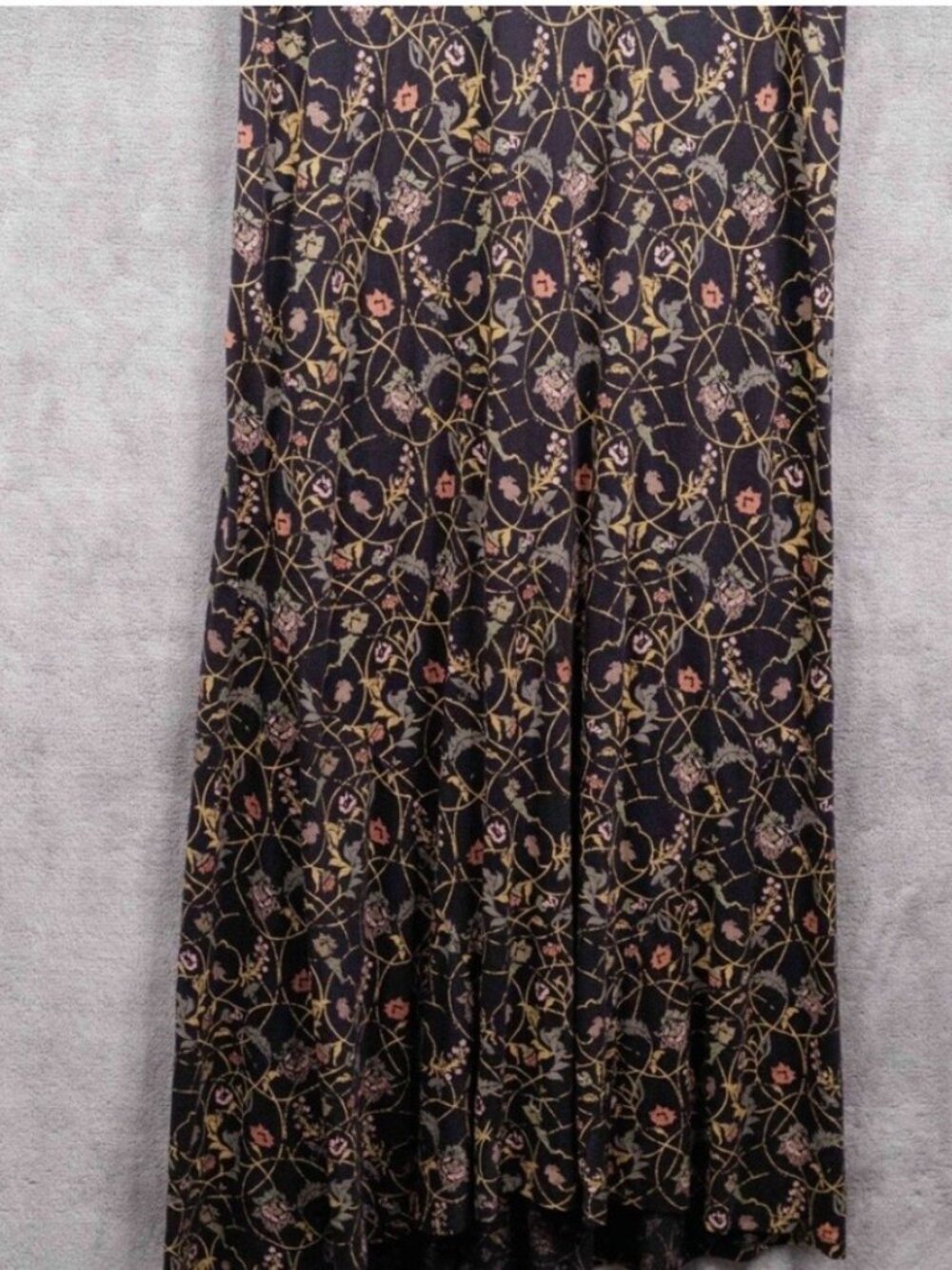 Peruvian Connection Arabesque T-Shirt Maxi Dress Pima Cotton Modal Floral Sz M - Picture 2 of 6